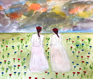 Twins-in-a-Poppy-Field-by-Colin